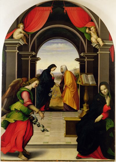 The Annunciation and the Visitation, 1518 by Girolamo del Pacchia